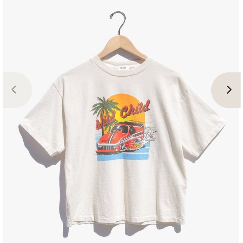 Re/Done Wild Child Graphic Tee - Cream